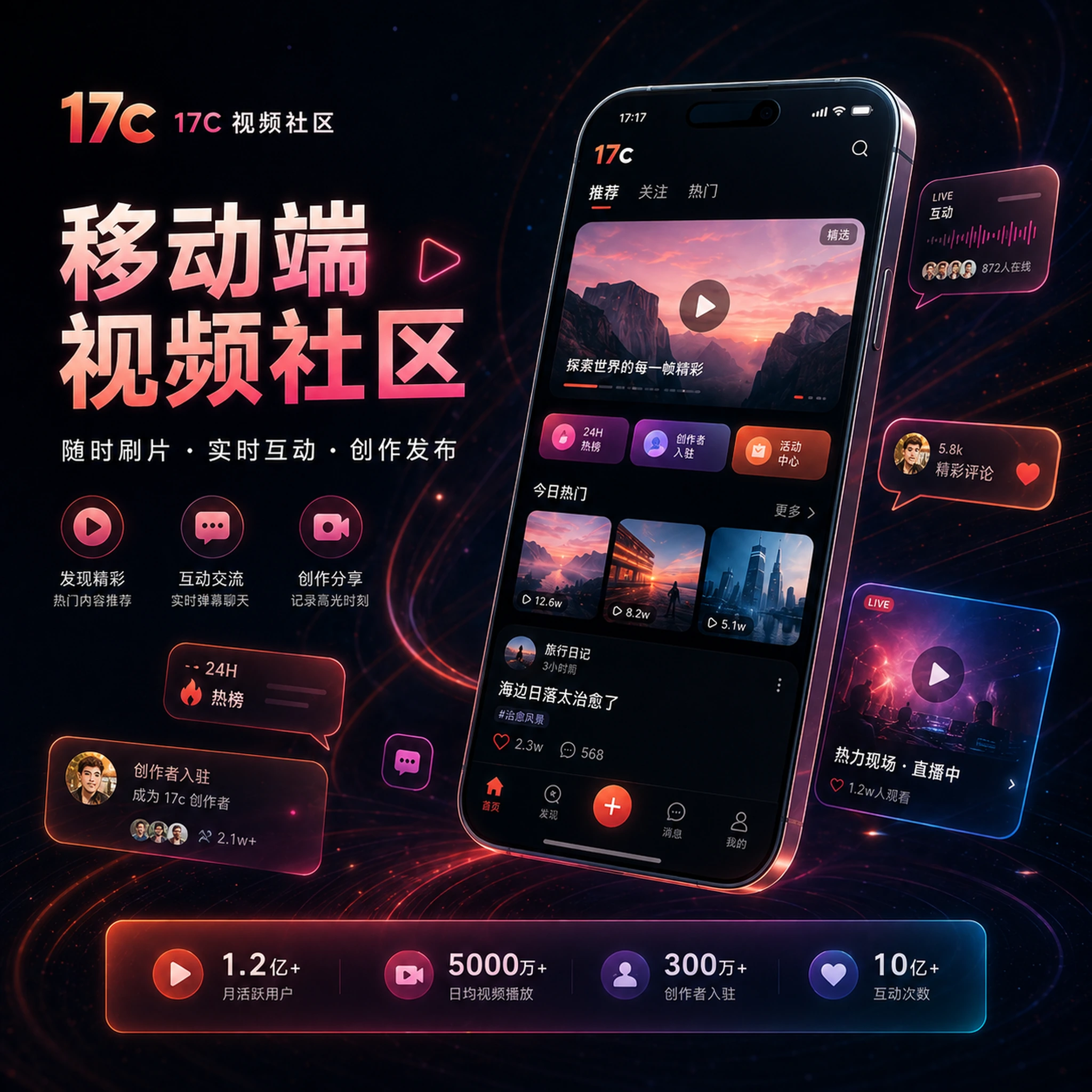 17c手机端内容浏览示意画面